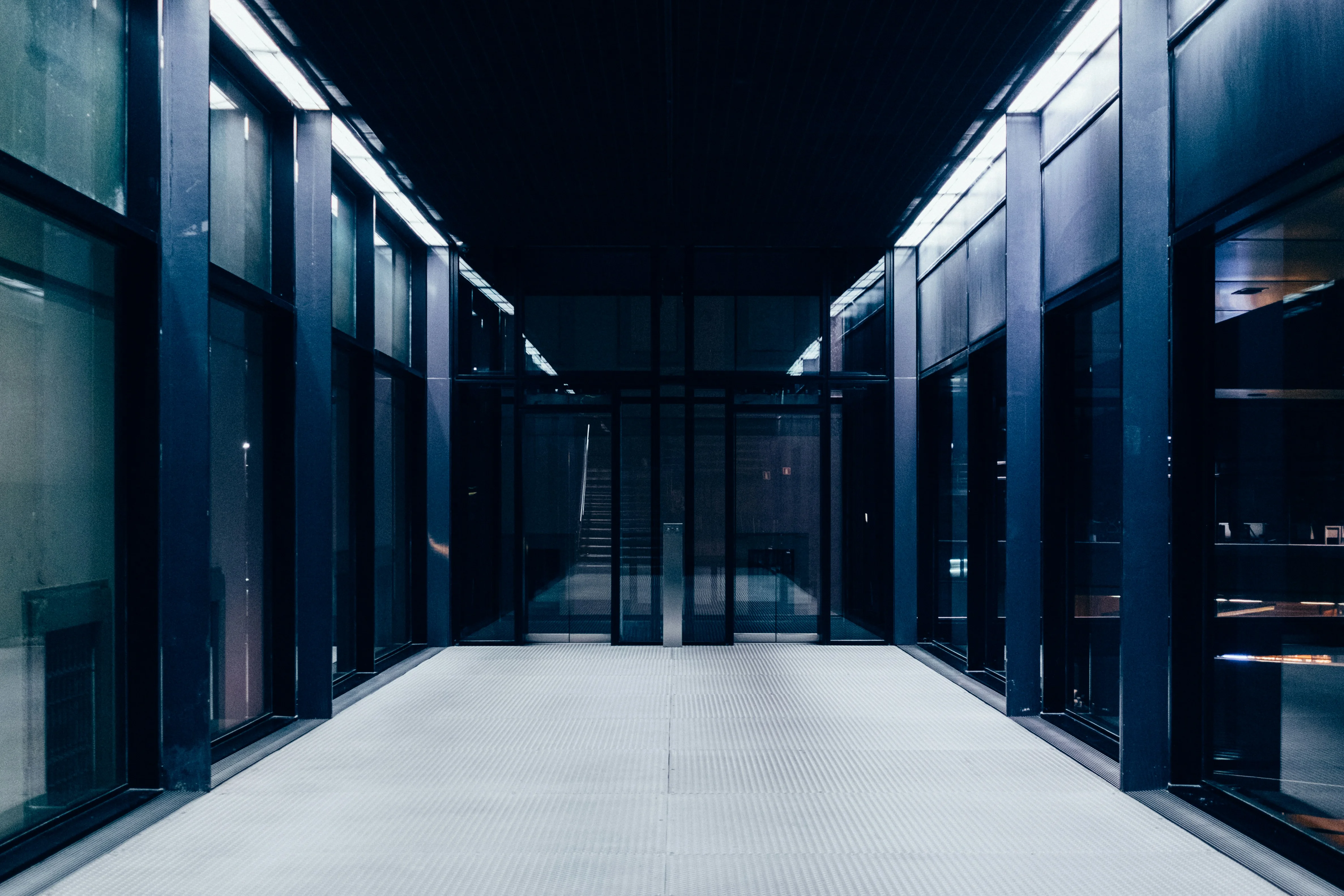 Modern data center corridor